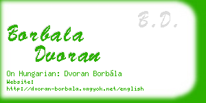 borbala dvoran business card